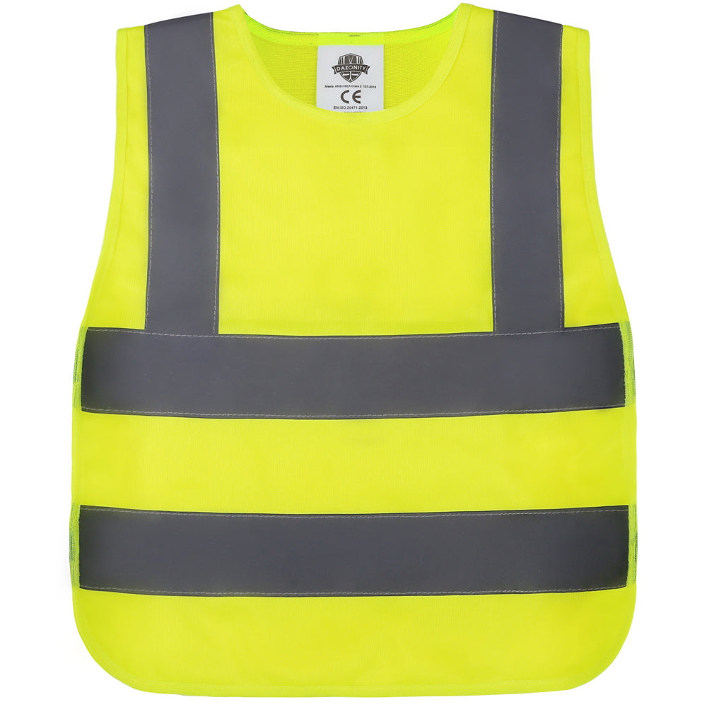 Dazonity High Visibility Safety Vest with Multi Pockets and Zipper , Fit  for Men & Women, Work,Parking,Warehouse