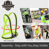 Dazonity High Visibility Safety Vest ,Lightweight,Adjustable &Hi Vis Fit for Men&Women, Work,Construction,Runnning