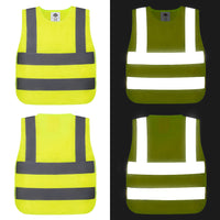 Dazonity Children's High Visibility Safety Vest, Reflective Strips, Fit for Boys & Girls, Walking or Back to School