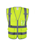 Dazonity High Visibility Safety Vest with Multi Pockets and Zipper , Fit for Men & Women, Work,Parking,Warehouse