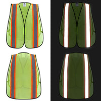 Dazonity High Visibility Reflective Safety Vest , Mesh,Reflective Strips, Fit for Men & Women, Work, Construction